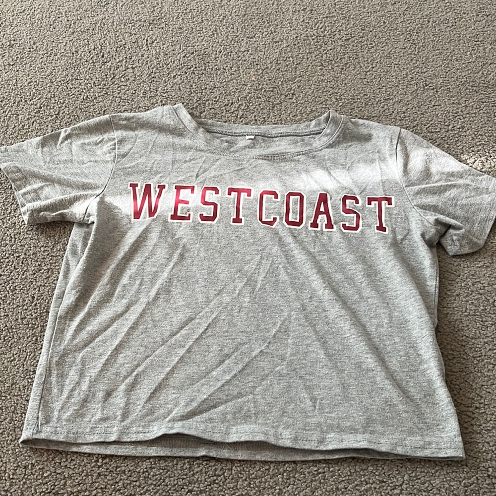 west coast print cropped tee size xs